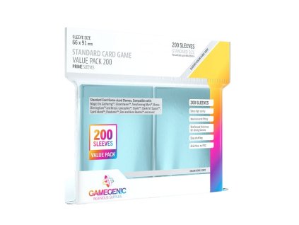 Gamegenic: PRIME Standard Card Game Sleeve Value Pack 200 ks