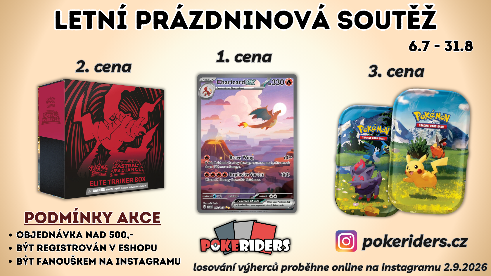 Letní prázdninová soutěž - Více o pravidlech na Instagramu