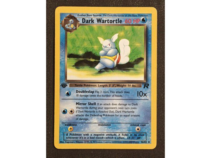 Dark Wartortle 46/82 1st