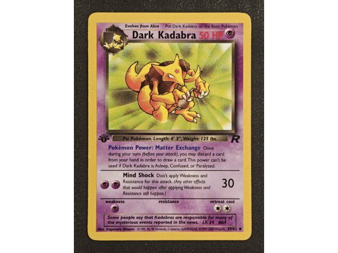Dark Kadabra 39/82 1st