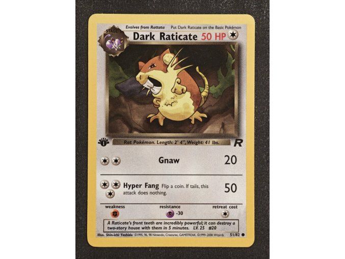 Dark Raticate 51/82 1st