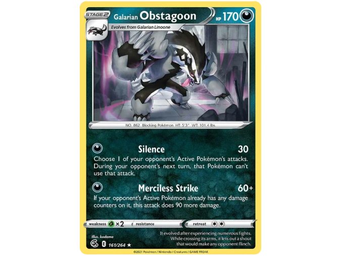 Galarian Obstagoon.SWSH8.161