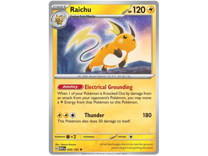 Raichu 026/165 - Reverse Holo