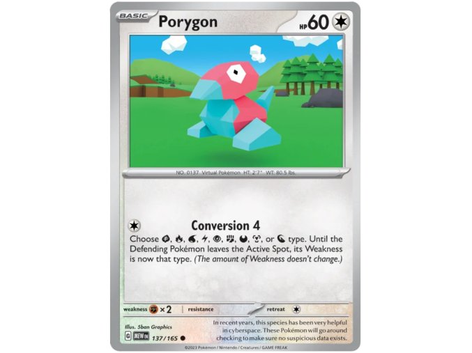 Porygon 137/165 - Reverese Holo