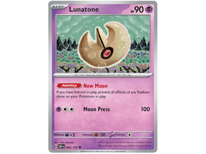 Lunatone 092/197 - Reverse Holo