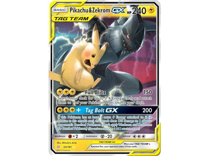 Pikachu & Zekrom GX 33