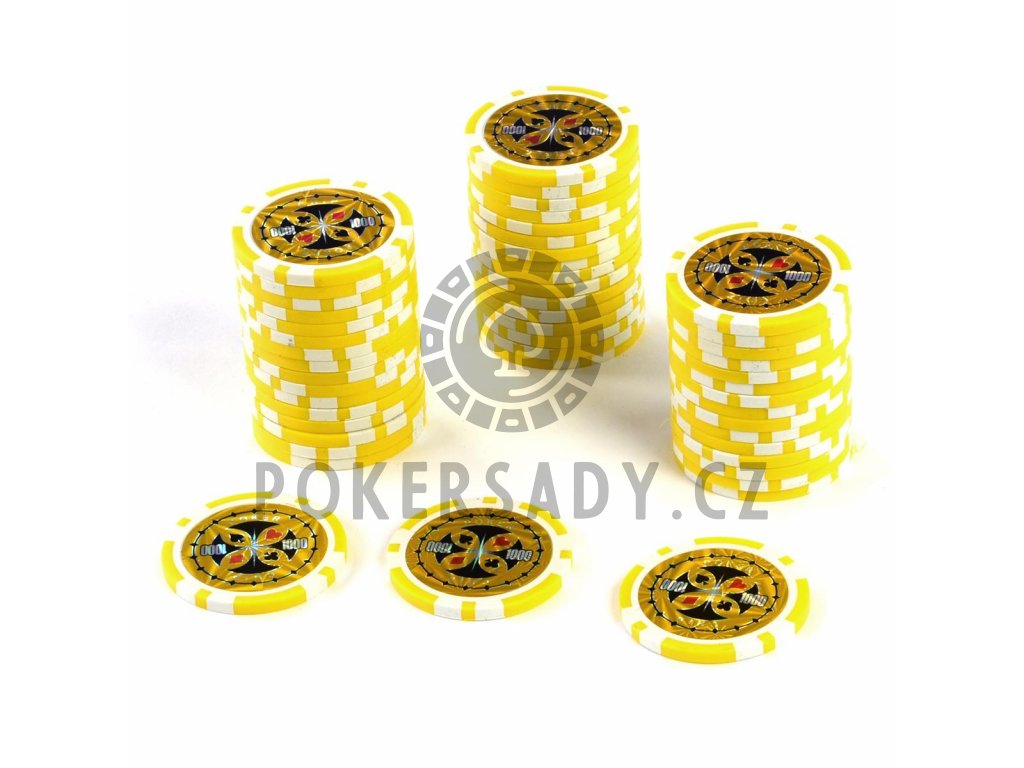 Kusový žeton na poker design Ultimate hodnota 1000 - 50ks