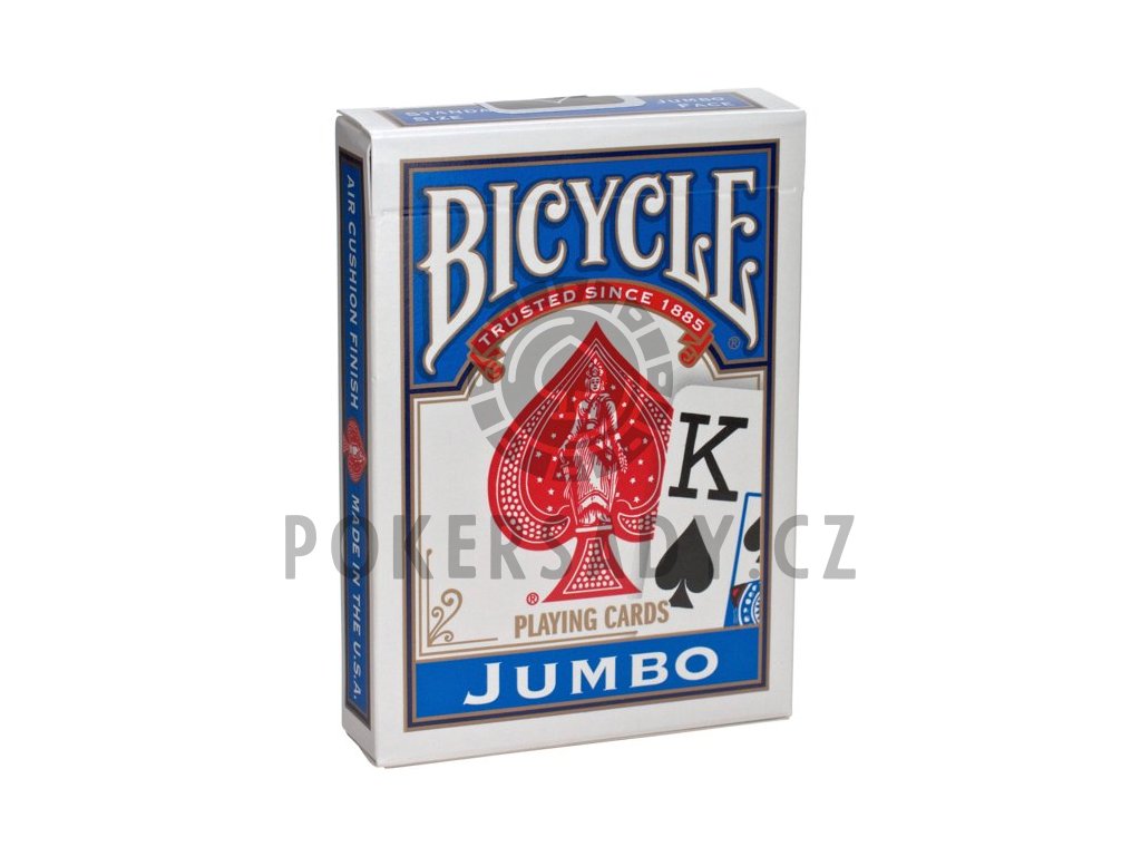Bicycle Rider Back Jumbo Poker modré