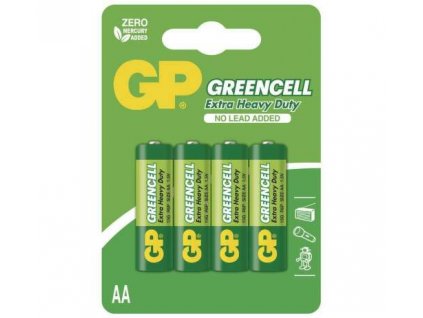 Baterie GP GREENCELL R6 (AA) B1221, 4 KS