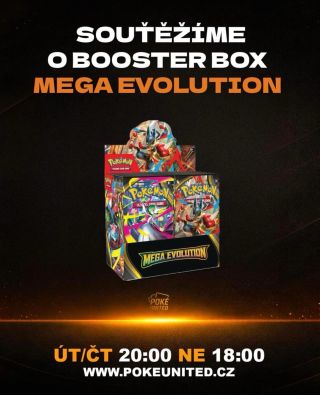 🥳SOUTĚŽÍME O BOOSTER BOX MEGA EVOLUTIONS🥳 🎥‼️ČTVRTEK 5.2. OD 20:00‼️🎥 Kamarádi, pokračujeme v soutěži o Booster Box Mega...
