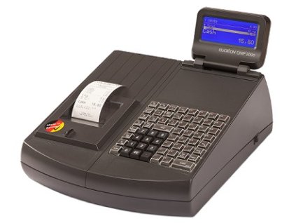 Quorion QMP 2044 2XRS/USB/OL LCK, registrační pokladna se zámkem černá
