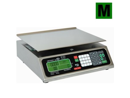 TORREY PCS-20, 20kg, 350mmx280mm  Obchodní pultová váha s výpočtem ceny v nízkém provedení