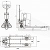 TSCALE TPS-II, 2t, 555mmx1160mm  vážicí paletový vozík pro obchodní vážení s tiskárnou