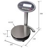 TSCALE ROW-06, 3/6kg, 1/2g, 232mm  Obchodní gastro váha s displejem na nožce