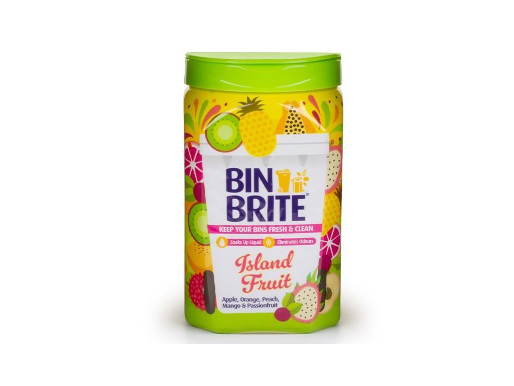 Bin Brite Prášek pro neutralizaci zápachu z koše Island Fruit 500g
