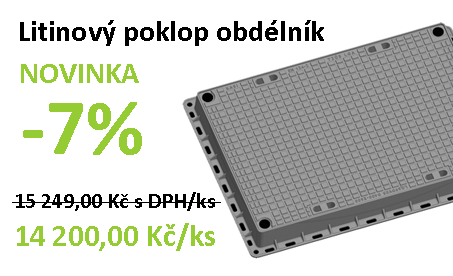 Litinový poklop obdélník. vodotěsný D400-E600, rozměr 600x900mm (KQ69EL05CS)