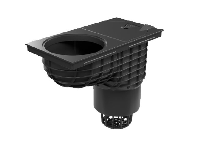Lapač střešních splavenin "GAJGR" D 160 mm plastový černý 925 (DN150)