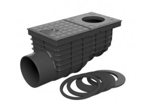 Lapač střešních vod "GAJGR" D 110mm černý 325 D boční (redukční kroužky 75/80, 90, 100, 110, 125)