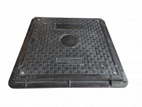 Kompozitní poklop MB čtvercový pojezdový, 60x60cm, zatížení B125 kN (12,5t)