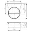 Venkovní odtokový žlab D 110 - příslušenství - koncovka bočního dopojení KG DN110