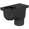 Lapač střešních splavenin "GAJGR" D 125 mm plastový s litinovým povrchem, černý 325B Li (DN125)