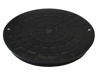 Plastový poklop A15 na plast. šachtu DN400 hladké KG, nosnosť 1,5t, bez rámu