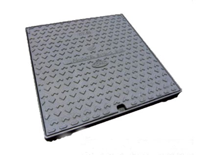 Štvorcový liatinový poklop HY 80 B125, 80x80cm, svetlosť 70x70cm, nosnosť 12,5t