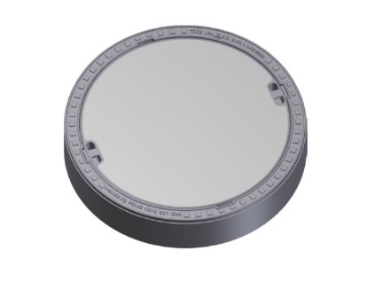 Šachtový poklop KDB02 BEGU D400, rám BEGU, bez odvetrania, nosnosť 40,0t, priemer 600mm