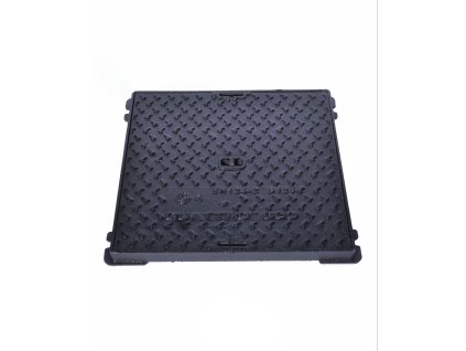 Štvorcový liatinový poklop QUATTRO 400, 400x400mm, zaťaženie B125, nosnosť 12,5t