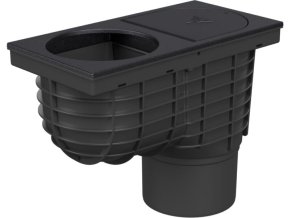 Lapač strešných splavenín "GAJGR" D 100 mm plastový s liatinovým povrchom, čierny 325A Li (DN110)