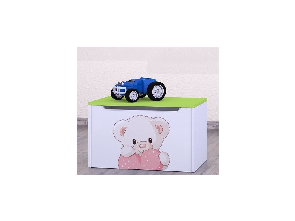Box na hračky Happy - medvídek se srdcem