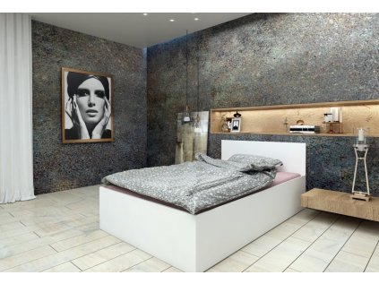 Manželská postel Prestige - bílá