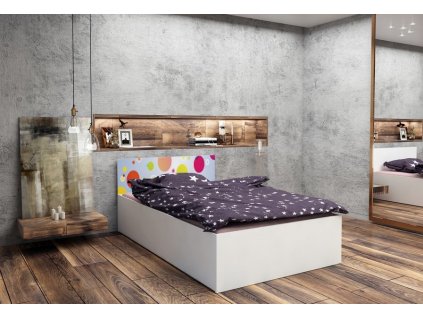 Manželská postel Prestige - barevné kolečka