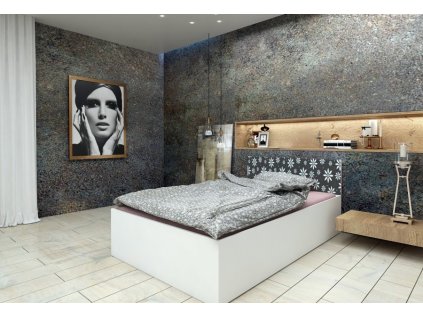 Manželská postel Prestige - květiny