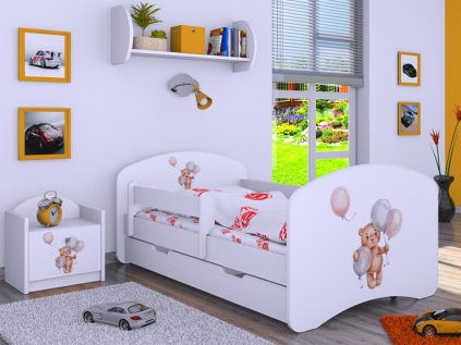 Dětská postel Happy - medvídek a balónky