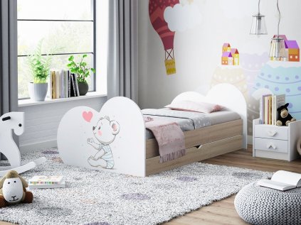 Dětská postel Love - medvídek se srdcem