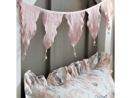 Girlanda na postel - růžová