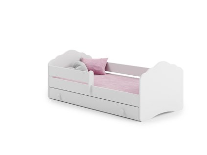 Dětská postel s obrázkem Fala - bílá