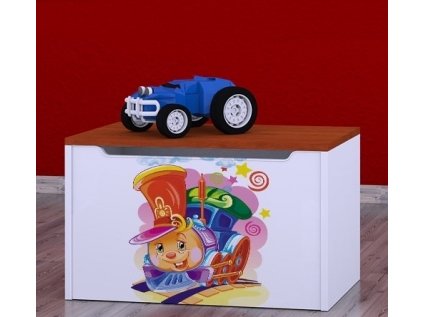 Box na hračky Happy - hrající lokomotiva