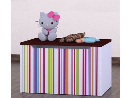 Box na hračky Happy - barevné pásky