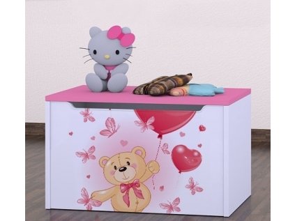 Box na hračky Happy - medvídek s balónky