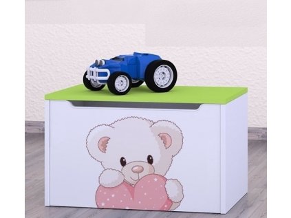 Box na hračky Happy - medvídek se srdcem