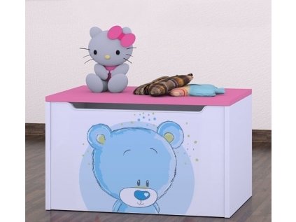 Box na hračky Happy - modrý medvídek