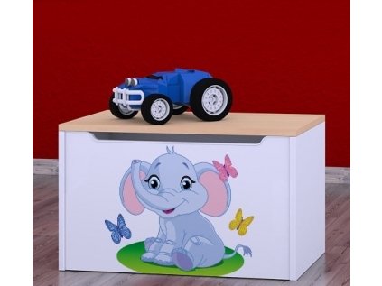 Box na hračky Happy - slon s motýlky