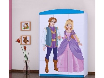 Třídveřová šatní skříň SZ09 Happy - princ a princezna