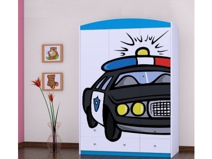 Třídveřová šatní skříň SZ09 Happy - policie