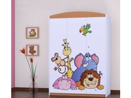 Třídveřová šatní skříň SZ09 Happy - safari