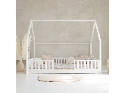 Domečková postel Bianco duo 200x140 cm - bílá