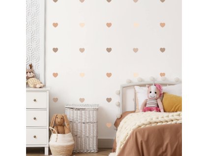 samolepky samolepky na zed srdicka v hnedych barvach samolepka na zed prelepitelna 9540f 164 full