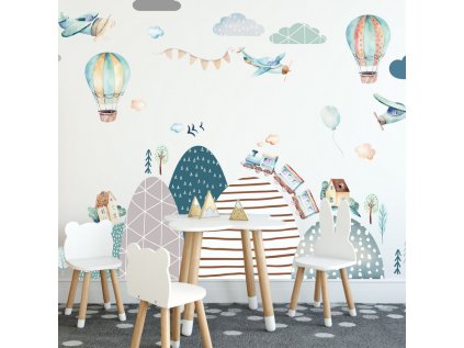 nalepky nalepky na zed samolepky na zed kopce letadla vlacek 3701bf 3 full